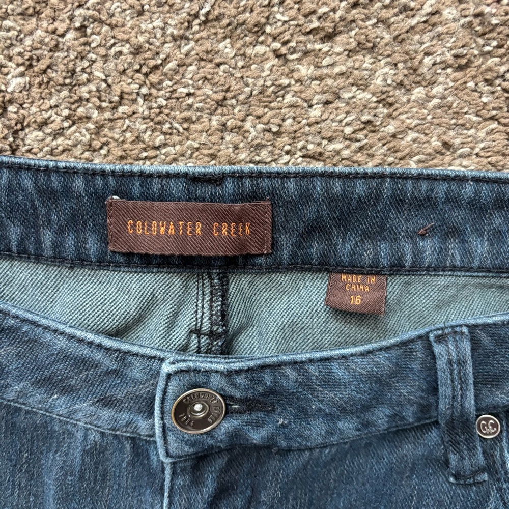 Coldwater Creek Dark Blue Denim Pants size 16